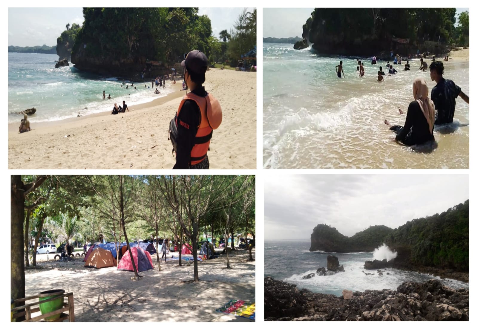 Pantai Batu Bengkung Terpantau Di Padati Pengunjung Pantai Yang Punya